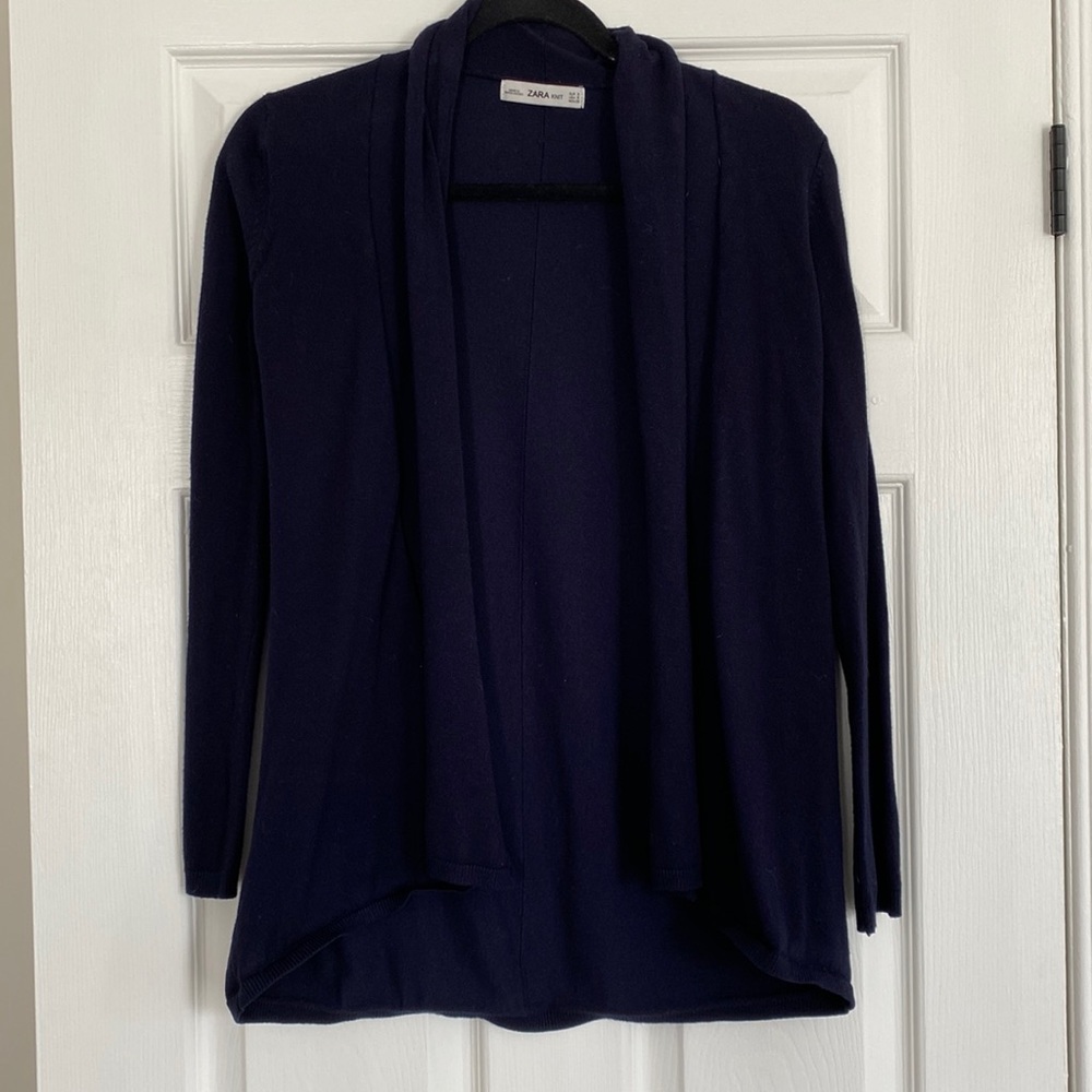 Womens Zara Navy Blue Cardigan
